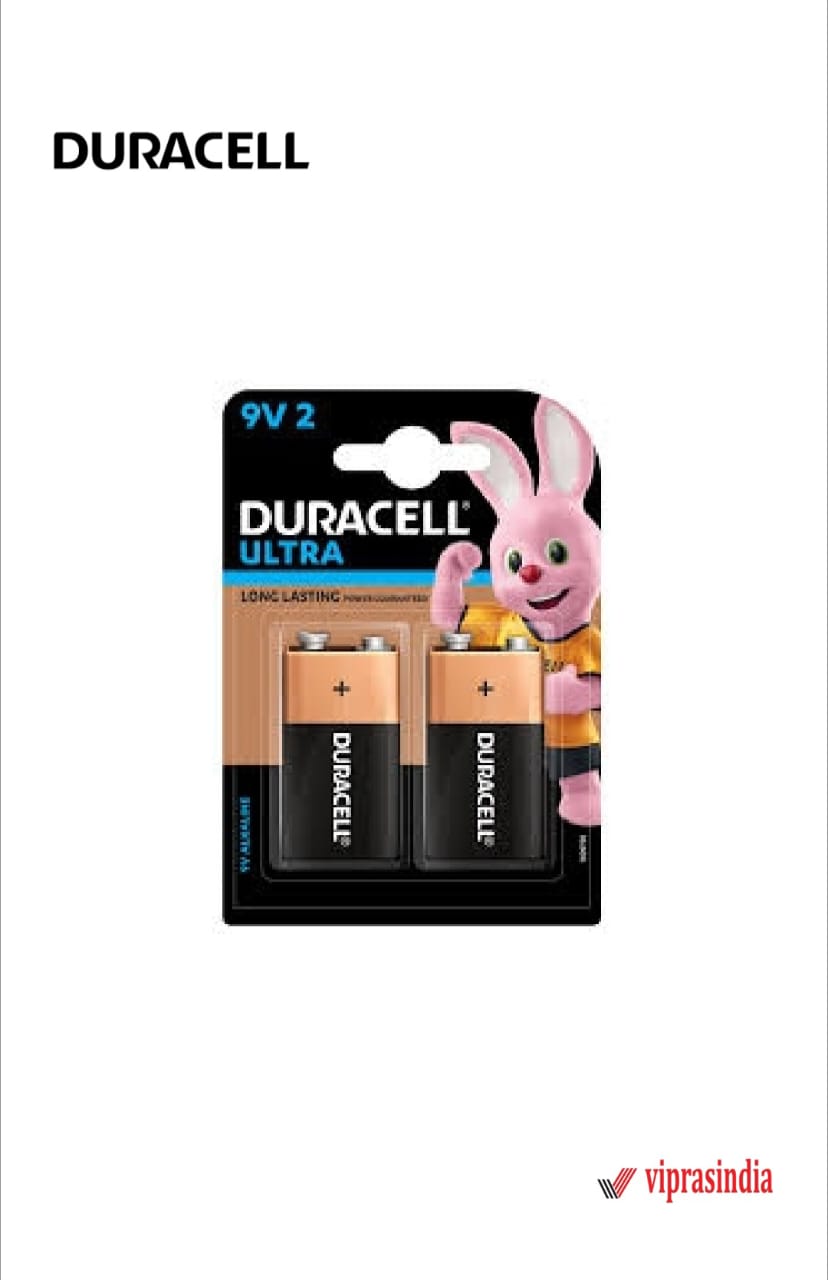 Duracell Ultra Long Lasting 9V Battery 2 Pcs