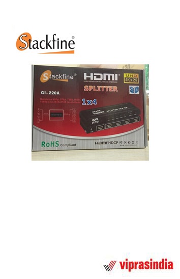 HDMI Splitter Stackfine GI-220A 1 Input x 4 Output UHD 4K x 2K 3D